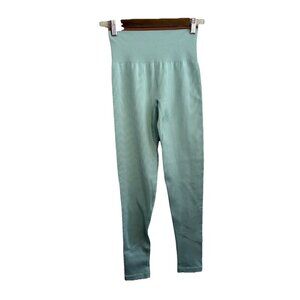Outdoor Voices Women’s Seamless Rib 7/8 Leggings Sz XS Storm Sage Green Pull-On